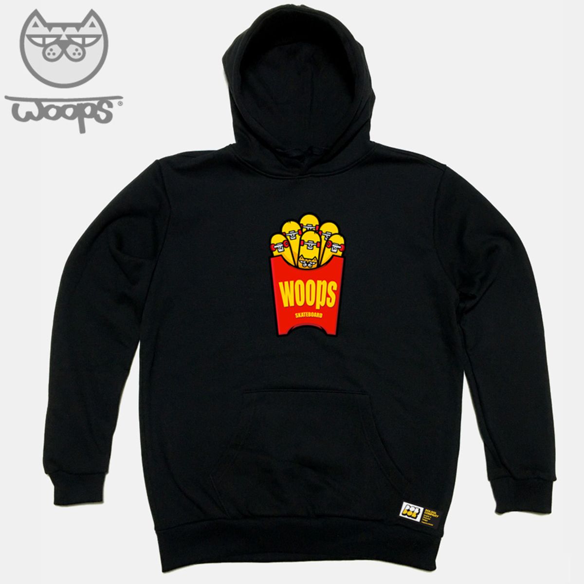 돌돌(DOLDOL) WOOPS_HOODY_40 스케이트보드 고양이 웁스 캐릭터 후드티 후디