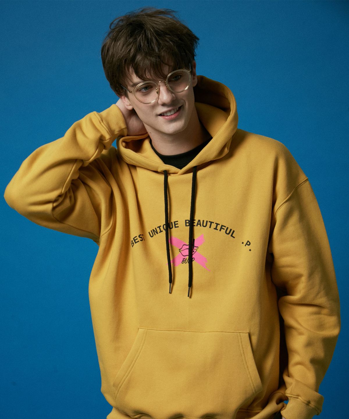 비유비피(BUBP) 비유비피 립 후드티_옐로우