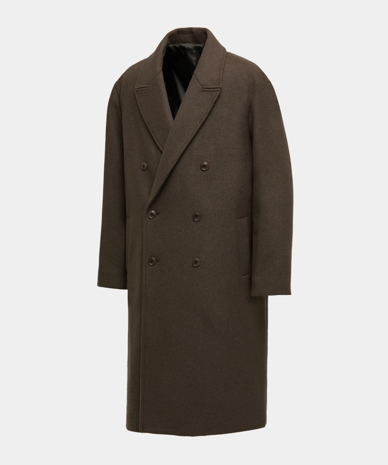 MUSINSA公式 | COOR MTR Overfit Double Long Coat (Melange Brown)