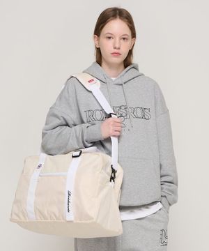 뱀 트래블 크로스 보스턴 백 (베이지)