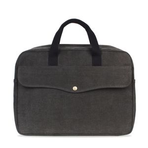 Brief Bag WAVE_Waxed Canvas ( Charcoal )