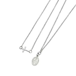 (무알러지/무변색 서지컬스틸 체인) 띵커 미니멀 크로스 목걸이