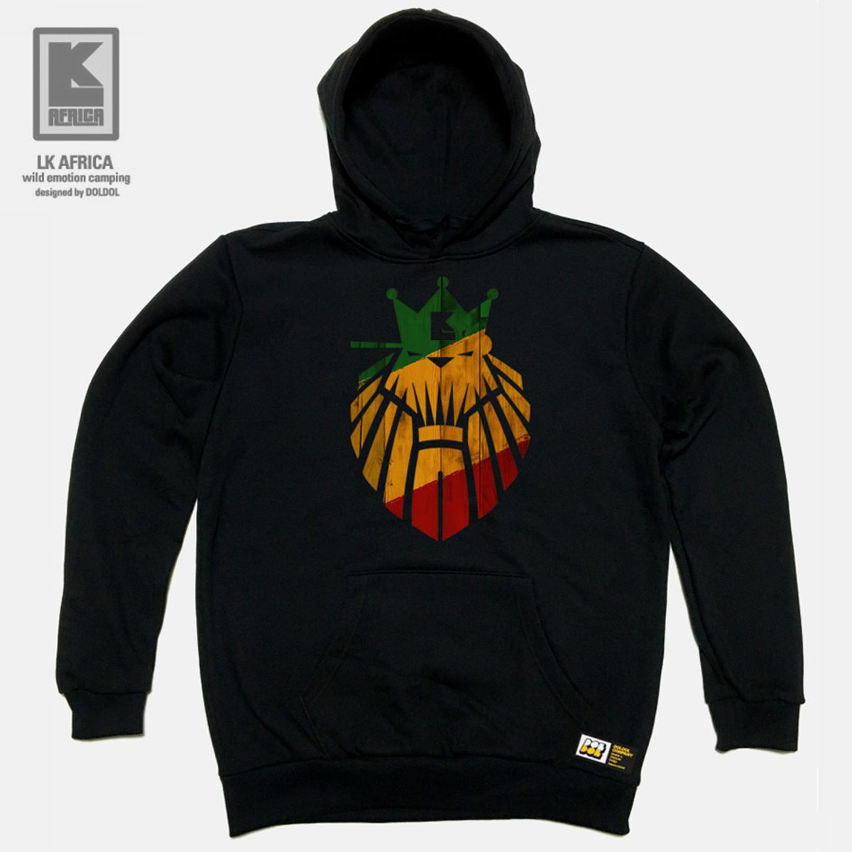 돌돌(DOLDOL) LK-AFRICA_HOODY-01 엘케이 아프리카 캠핑 여행 아웃도어 캐릭터 후드티 후디
