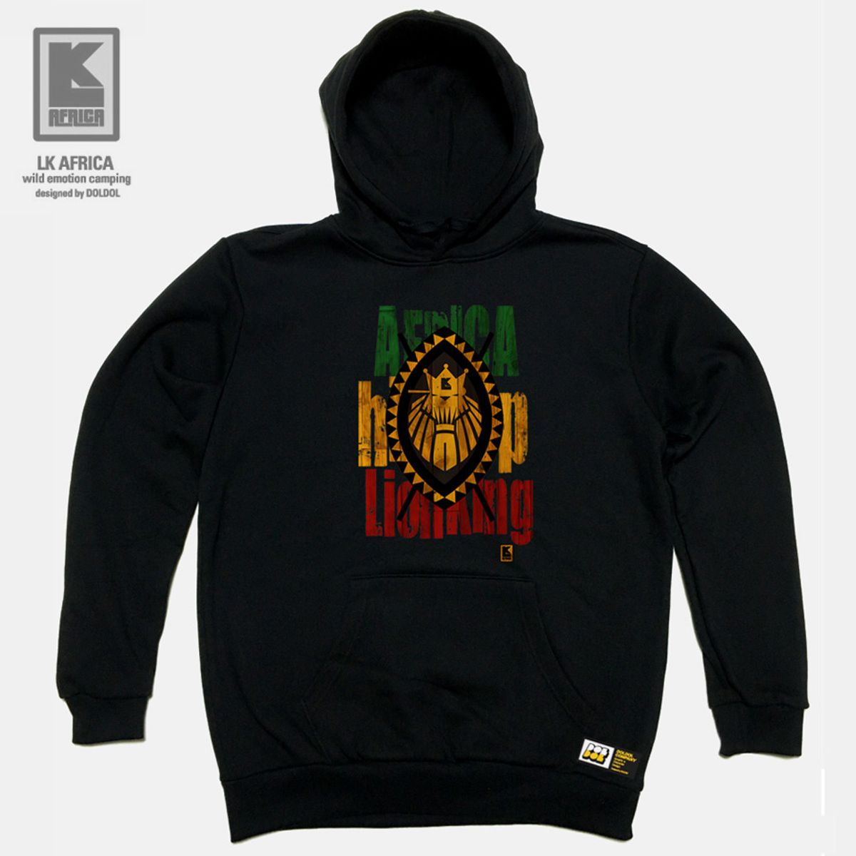 돌돌(DOLDOL) LK-AFRICA_HOODY-03 엘케이 아프리카 캠핑 여행 아웃도어 캐릭터 후드티 후디
