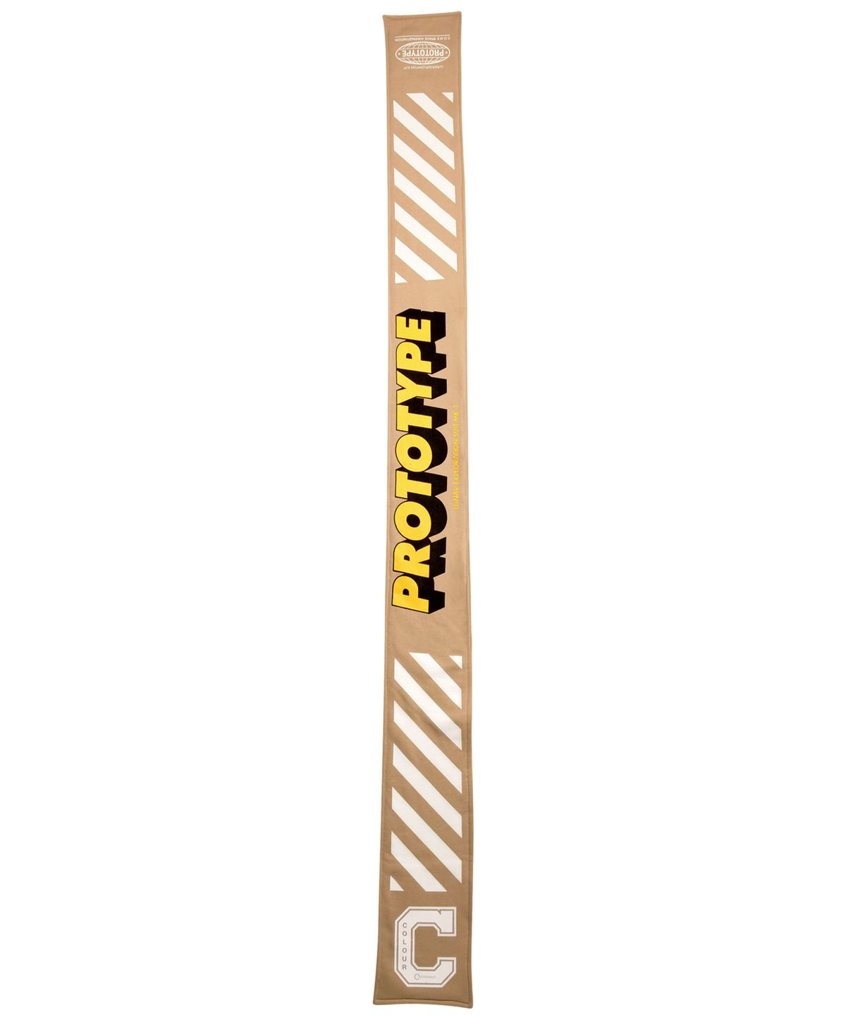 씨오엠이(COME) [UNISEX] Printed Fleece-Back Jersey Scarf (BEIGE)