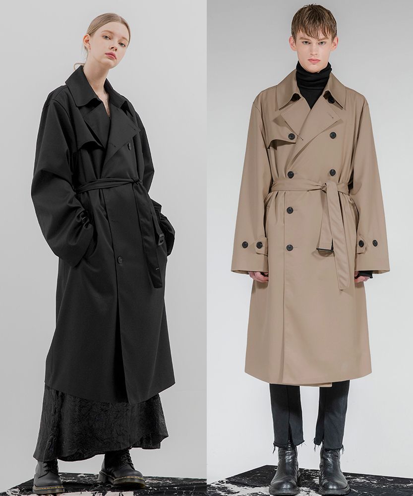 関税/送料込★ FLARE UP ★ Oversized Trench Coat (FL-020) 関税/送料込☆ FLARE UP ☆ Oversized Trench Coat (FL-020)