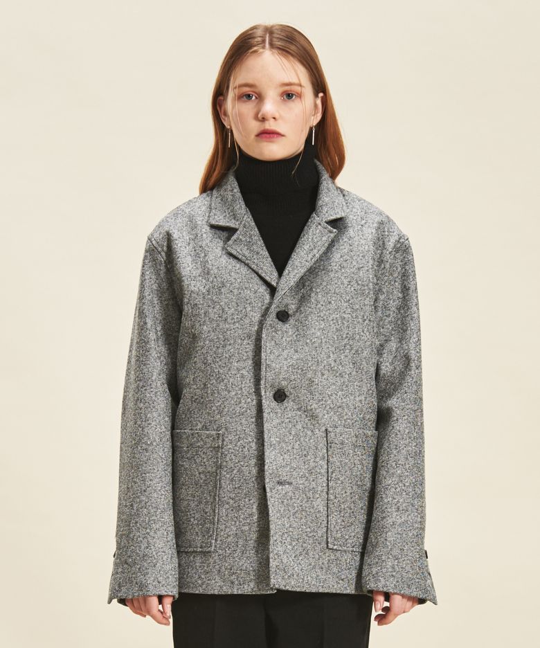 Thinsulate Wool Check Blazer GREY