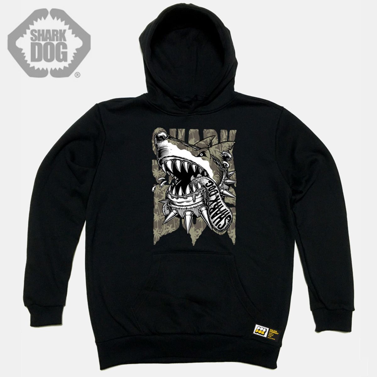 돌돌(DOLDOL) SHARK-DOG-HOODY-02 불독 상어 사크독 서퍼 서핑 캐릭터 후드티 후디