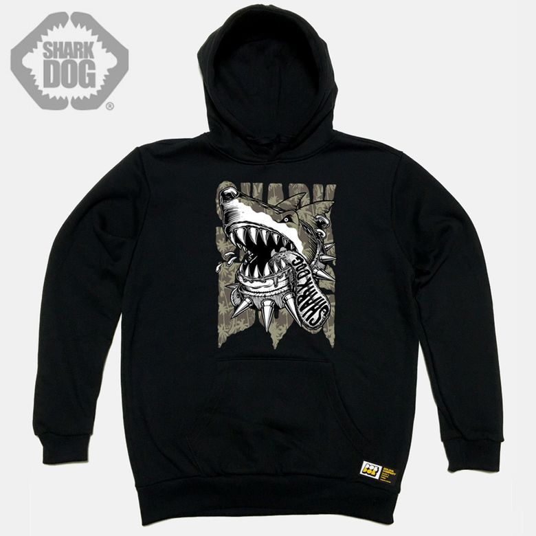 SHARK-DOG-HOODY-02 불독 상어 사크독 서퍼 서핑 캐릭터 후드티 후디