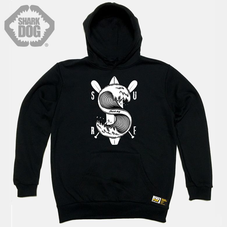 SHARK-DOG-HOODY-06 불독 상어 사크독 서퍼 서핑 캐릭터 후드티 후디