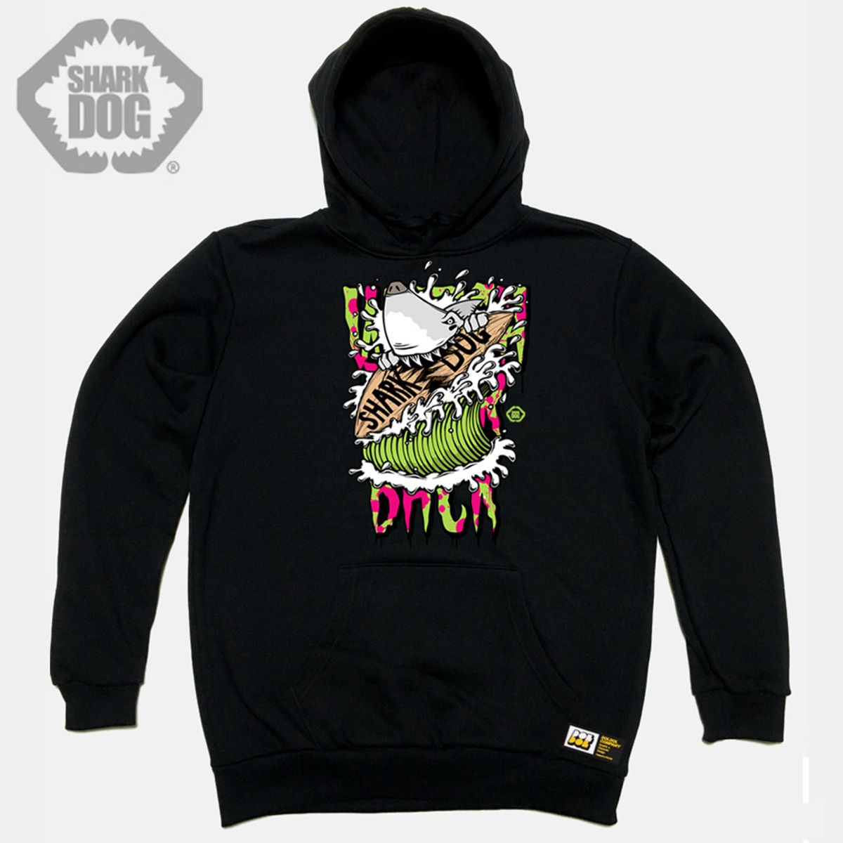 돌돌(DOLDOL) SHARK-DOG-HOODY-07 불독 상어 사크독 서퍼 서핑 캐릭터 후드티 후디