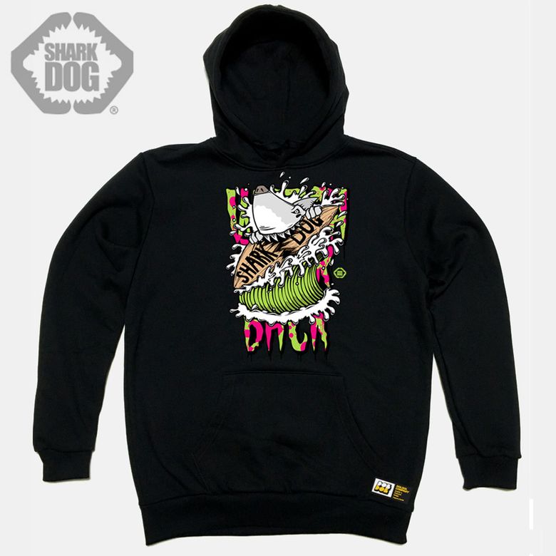 SHARK-DOG-HOODY-07 불독 상어 사크독 서퍼 서핑 캐릭터 후드티 후디