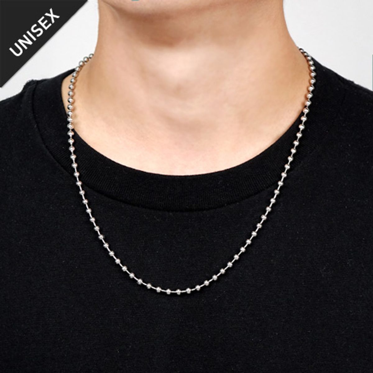 글로리아덴(GLORY_ARDEN) [UNISEX] 써지컬스틸 볼 체인 목걸이 / GHMN-094 / 2TYPE