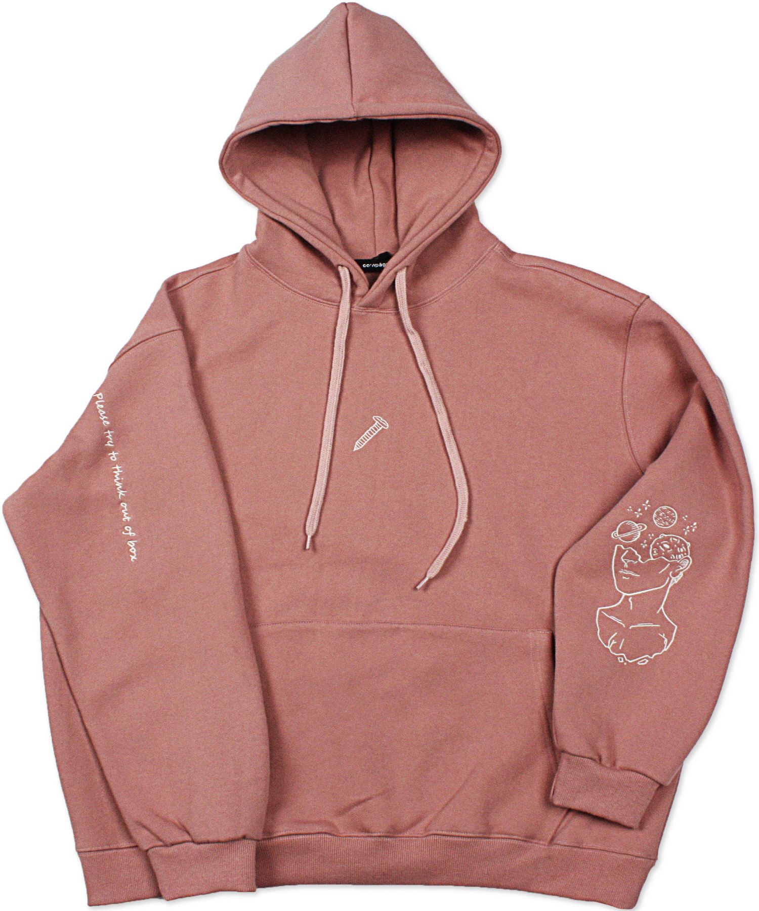 MUSINSA | CPGN STUDIO [FLEECE LINED] SPACE TATTOO HOODIE HEAVY OVERSIZED  HOODIE INDIE PINK