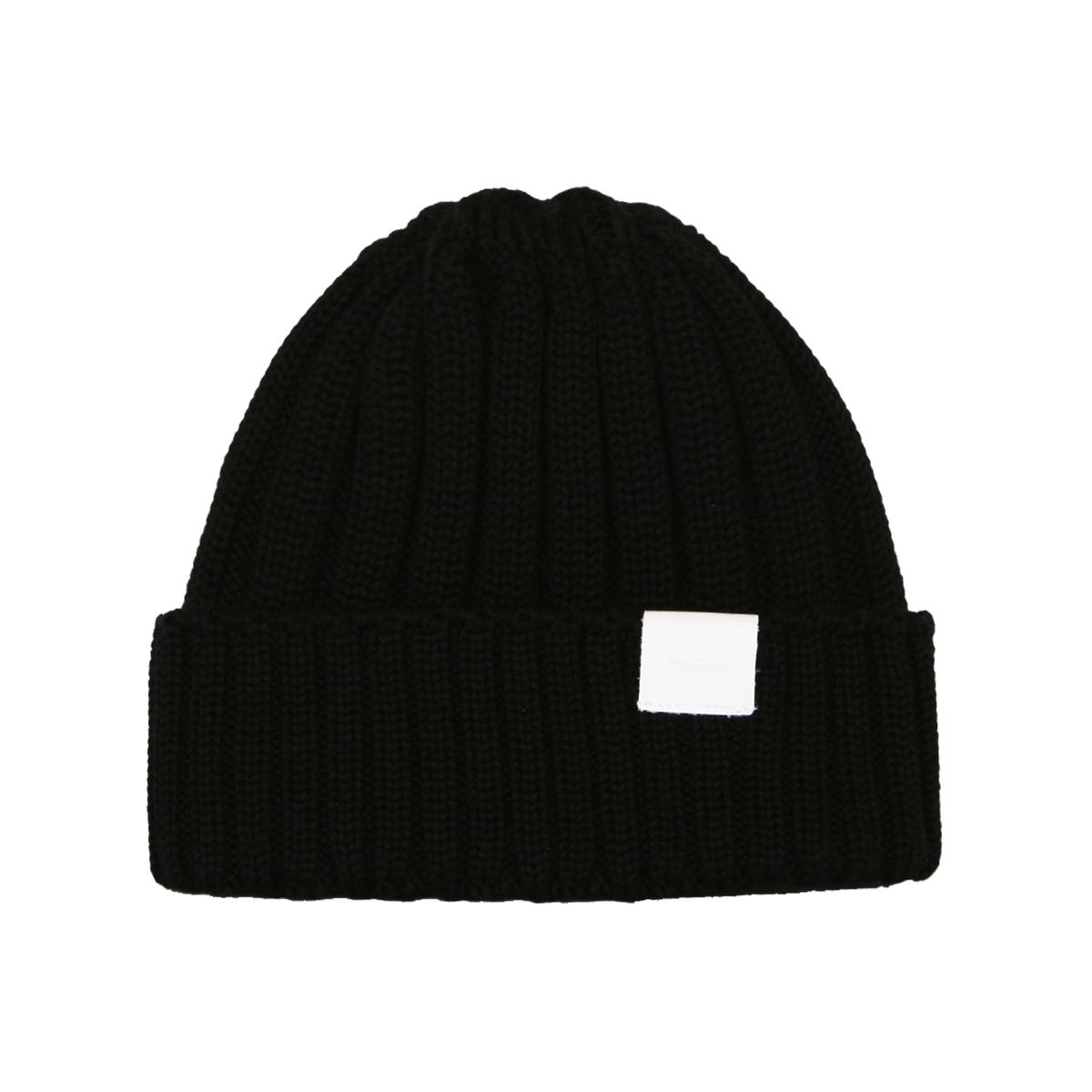 스웰맙(SWELLMOB) Swellmob leather tap beanie -black-