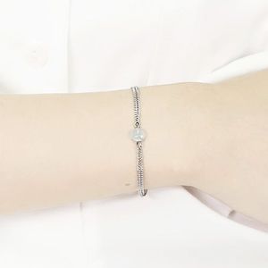 아쿠아마린 두줄 팔찌 / GHMB-100