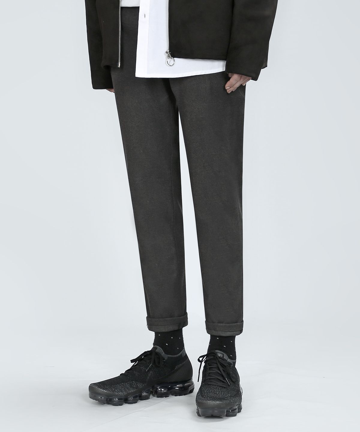 베리베인(VERYVAIN) BT55 WOOLEN SPAN SLACKS (GRAY)