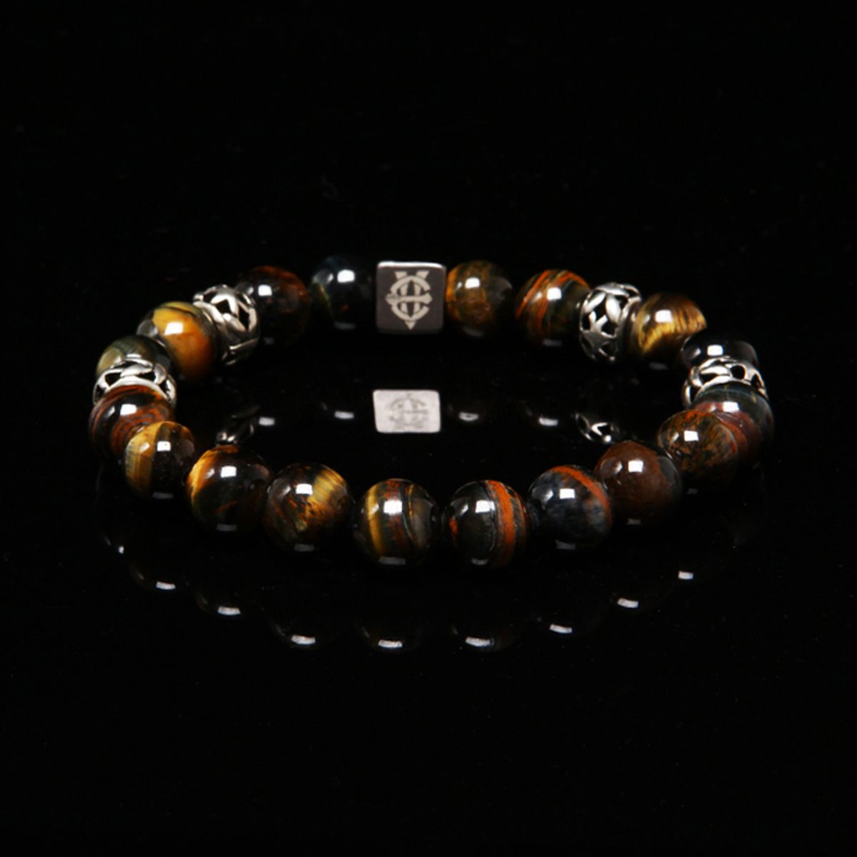 에잇볼륨(EIGHTVOLUME) EV 4Ring Bead Bracelet(Reddish)