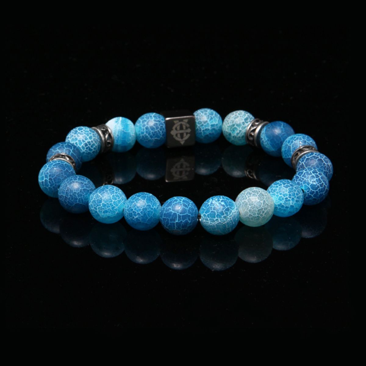 에잇볼륨(EIGHTVOLUME) EV Crack Bead Bracelet(Blue)