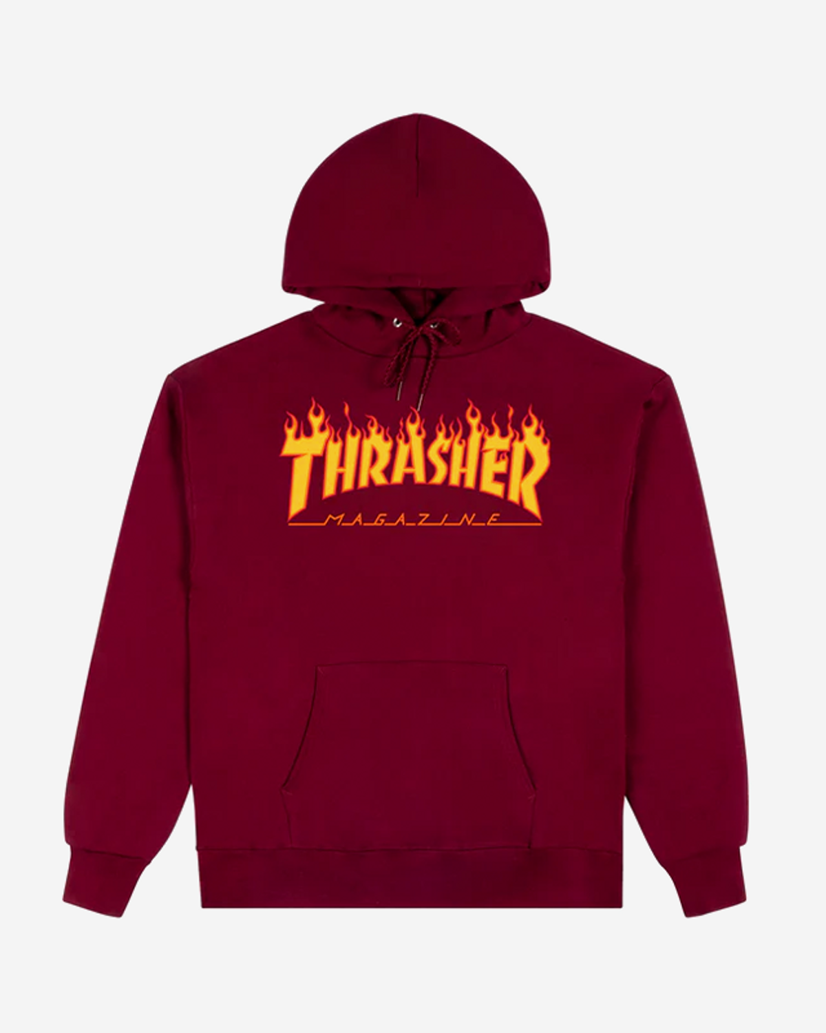트레셔(THRASHER) FLAME HOOD [MAROON]