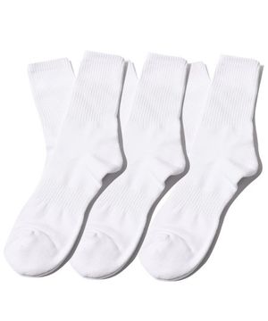 [3팩] 1057 베이직 화이트 삭스