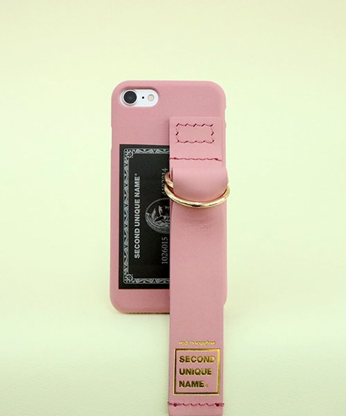 세컨드유니크네임(SECOND UNIQUE NAME) SUN CASE LEATHER CARD INDIAN PINK