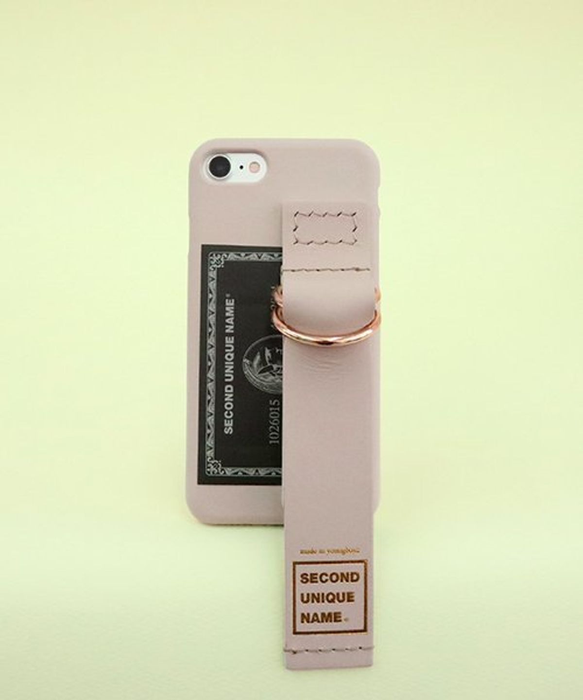 세컨드유니크네임(SECOND UNIQUE NAME) SUN CASE LEATHER CARD NATURAL IVORY
