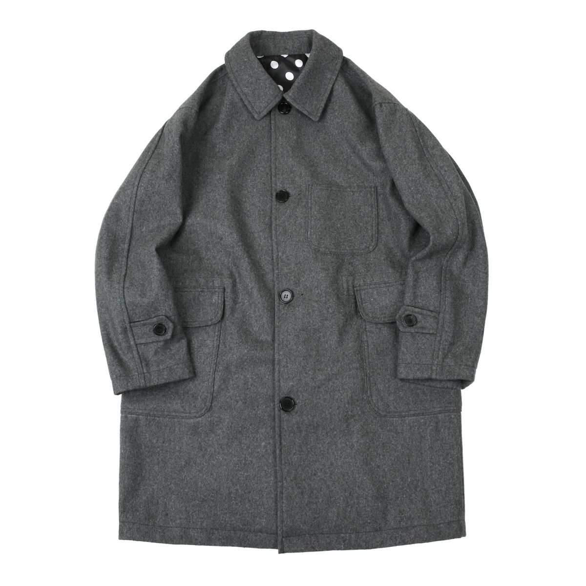 스웰맙(SWELLMOB) Swellmob wool melton coat -grey-