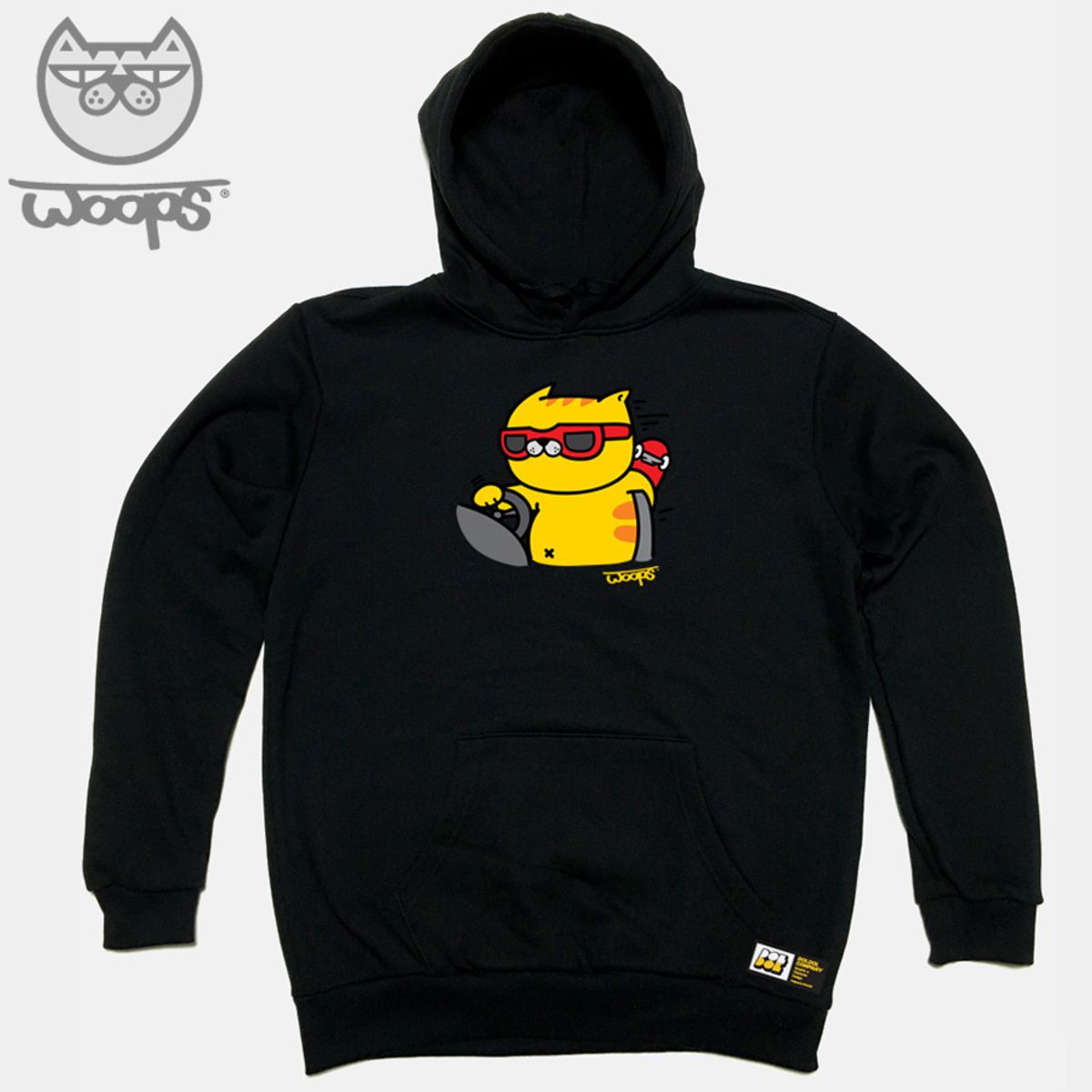돌돌(DOLDOL) WOOPS_HOODY_59 스케이트보드 고양이 웁스 캐릭터 후드티 후디