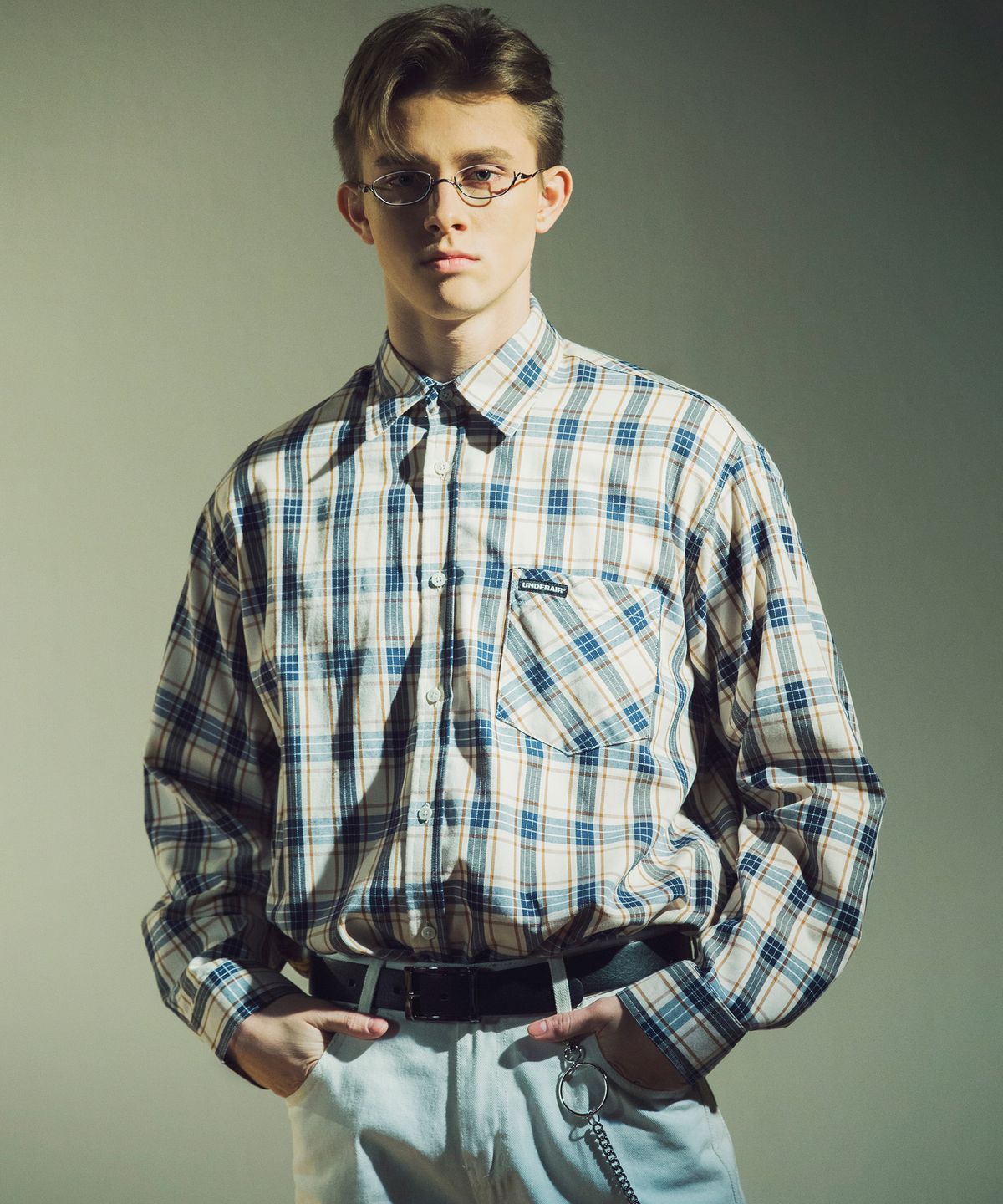 언더에어(UNDERAIR) Blowby Shirts - Beige