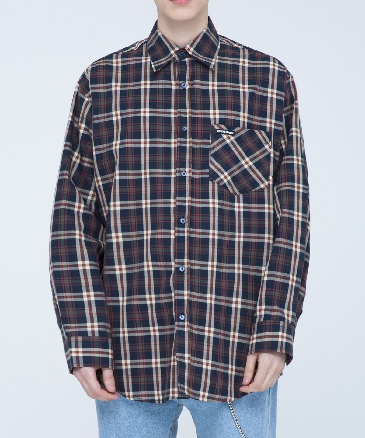 언더에어(UNDERAIR) Blowby Shirts - Brown