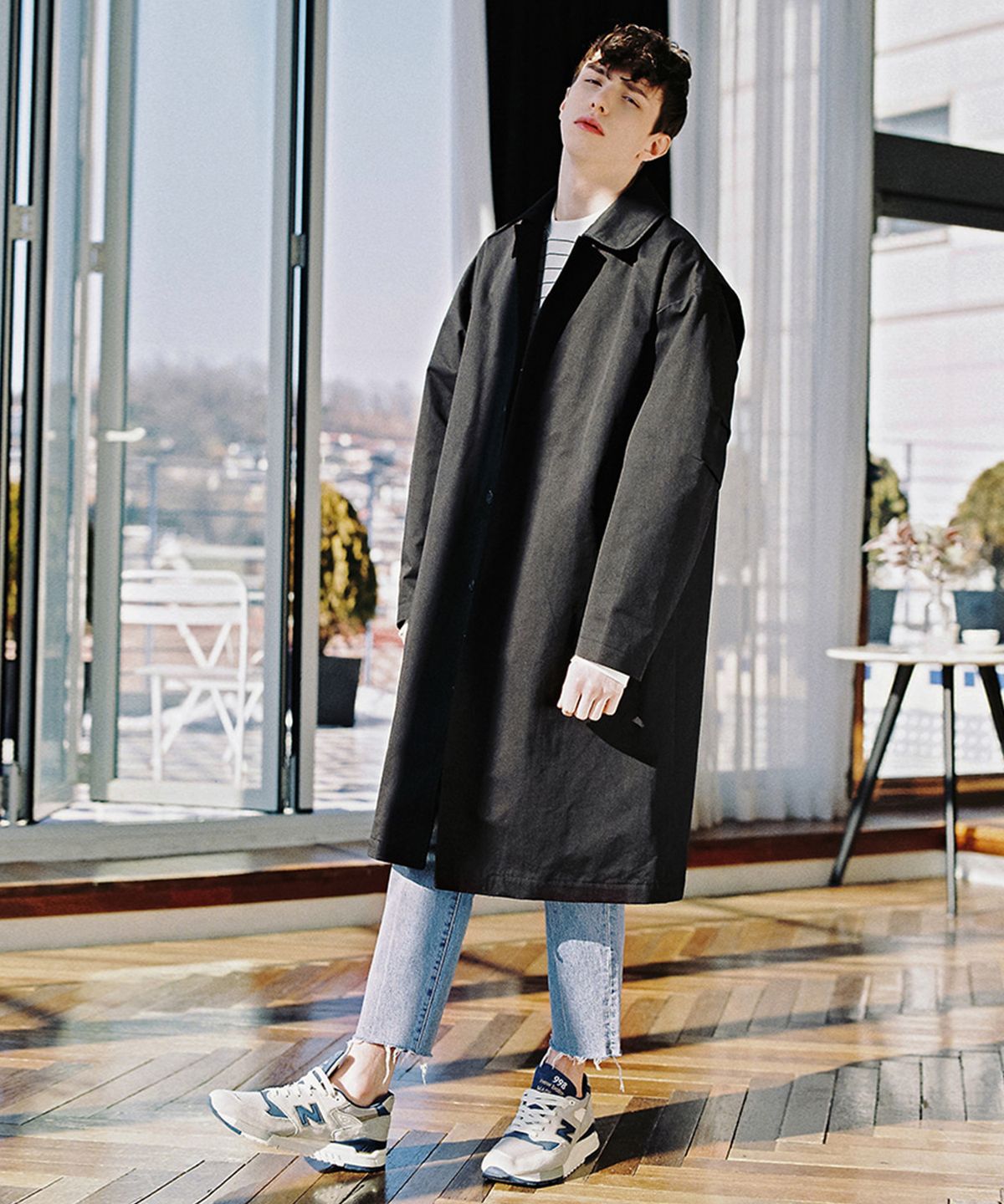모디파이드(MODIFIED) M#1510 over tuck mac coat (black)