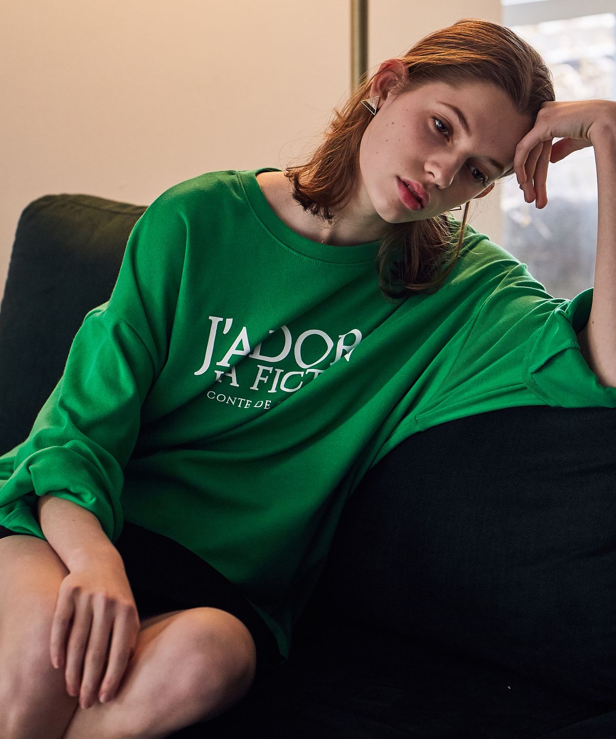 라티젠(LARTIGENT) LS FICTION T-SHIRT(GREEN)