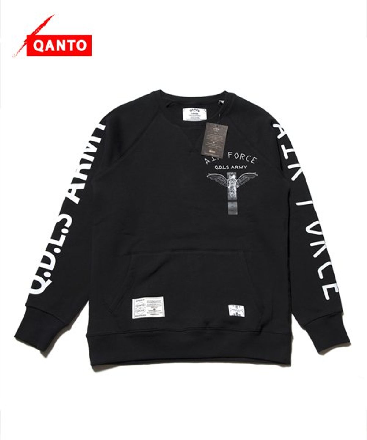 콴토데로코스(QANTO DE LOCOS) Q.D.L.S CREWNECK_BLACK