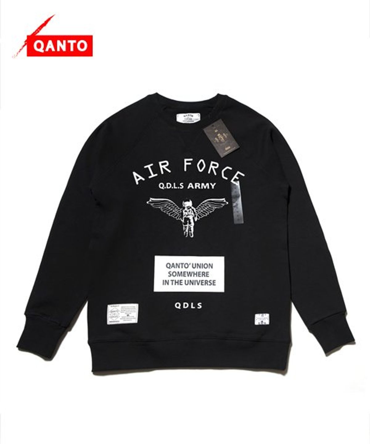 콴토데로코스(QANTO DE LOCOS) QANTO STREET_CREWNECK_BLACK