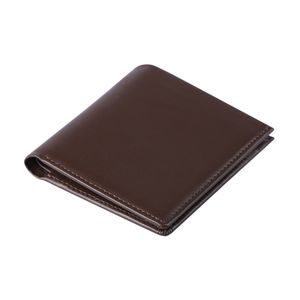 Slim&High (슬림앤하이 심플 가죽 반지갑) - 다크브라운