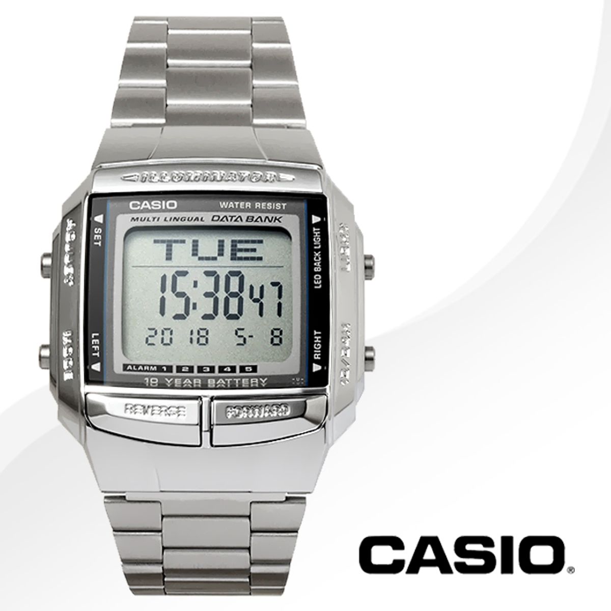 카시오(CASIO) DB-360-1A 남성시계 메탈밴드 디지털시계 - 후기 | 무신사