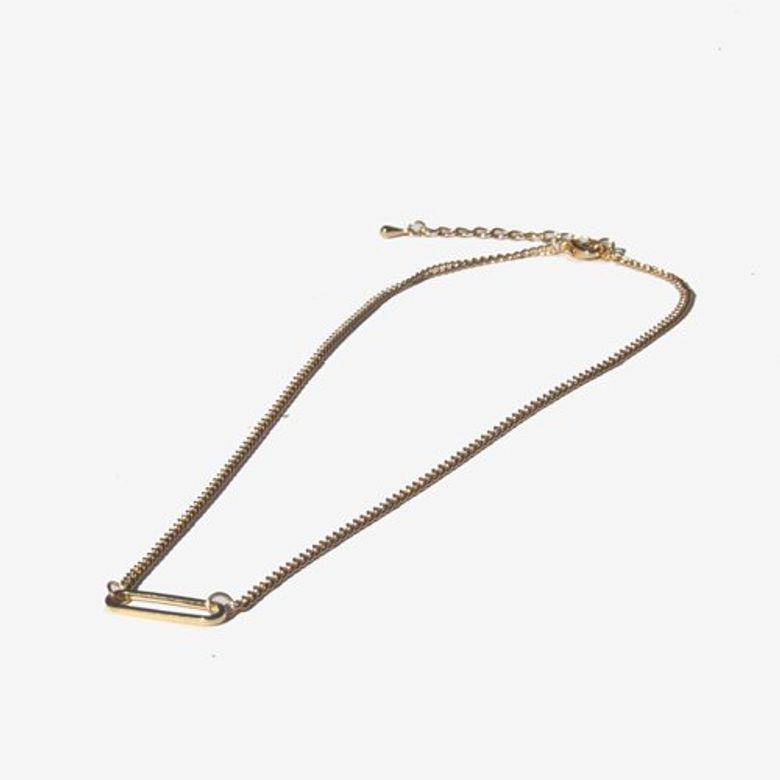 [18ALL] [RUSHOFF]Gold Daily Clip Necklace/ 골드데일리클립 목걸이