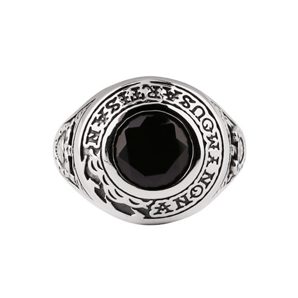 어나니머스아티즌(ANONYMOUS ARTISAN) Oldschool Officer Ring - black stone