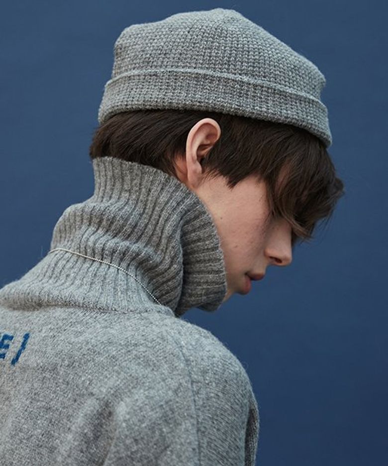 knit beanie (gray)