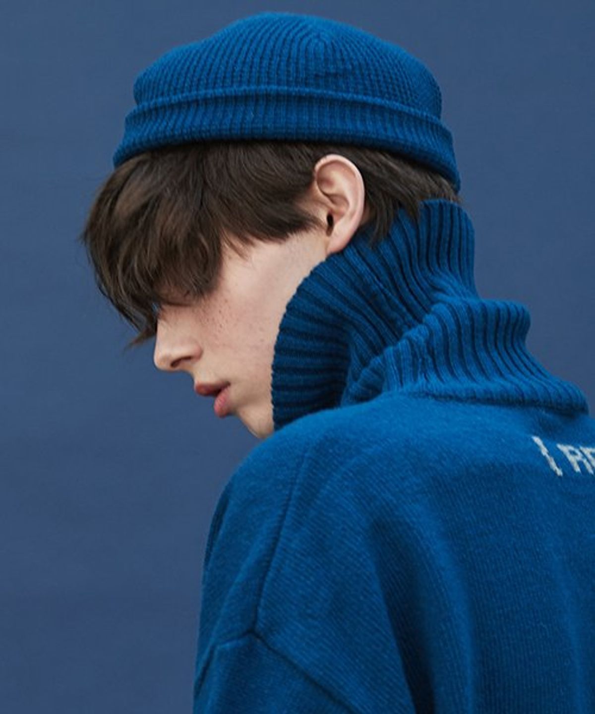리플레이컨테이너(REPLAY CONTAINER) knit beanie (ink blue)