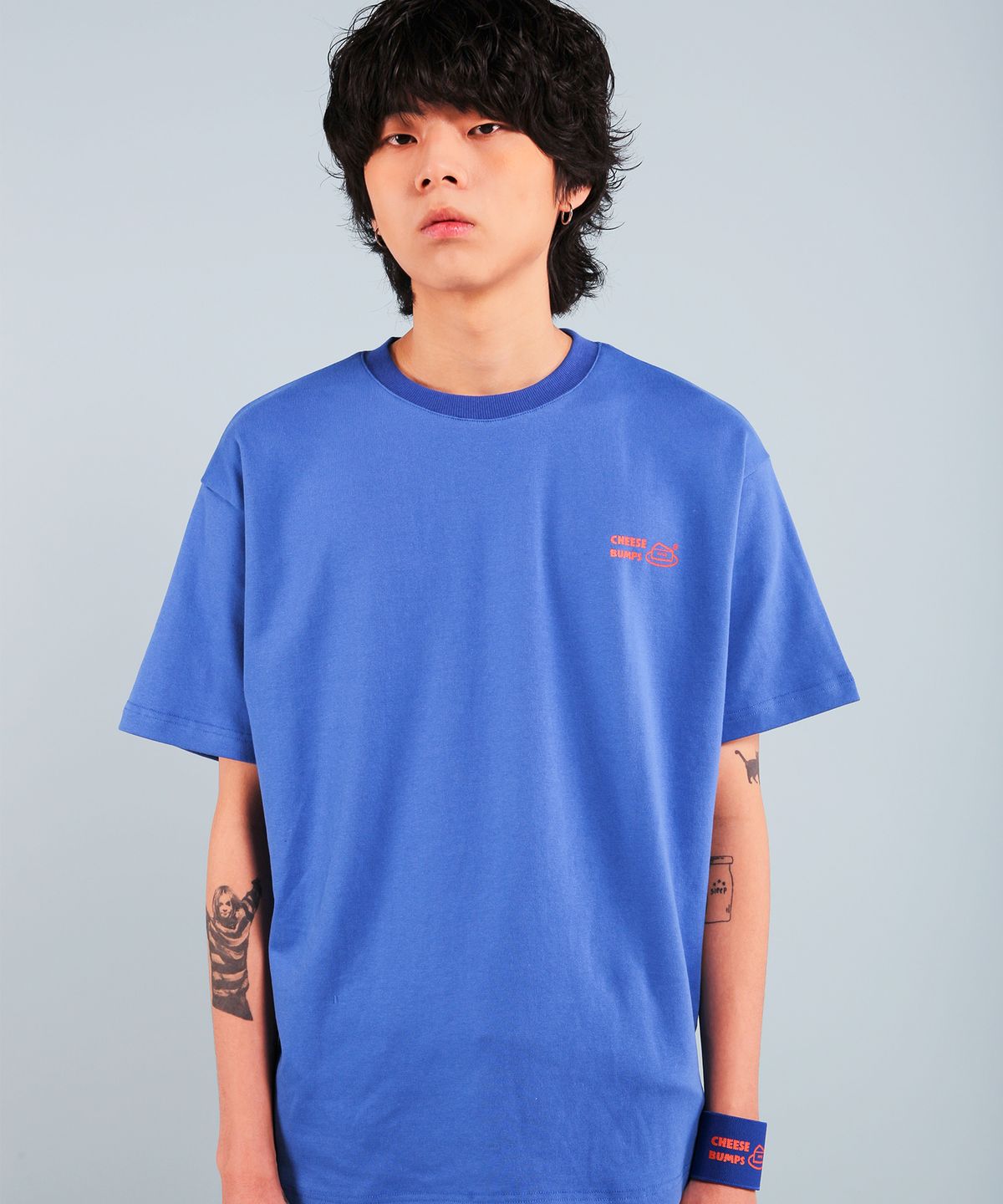 페퍼시즈닝(PEPPERSEASONING) BUMPS T-SHIRT / BLUE