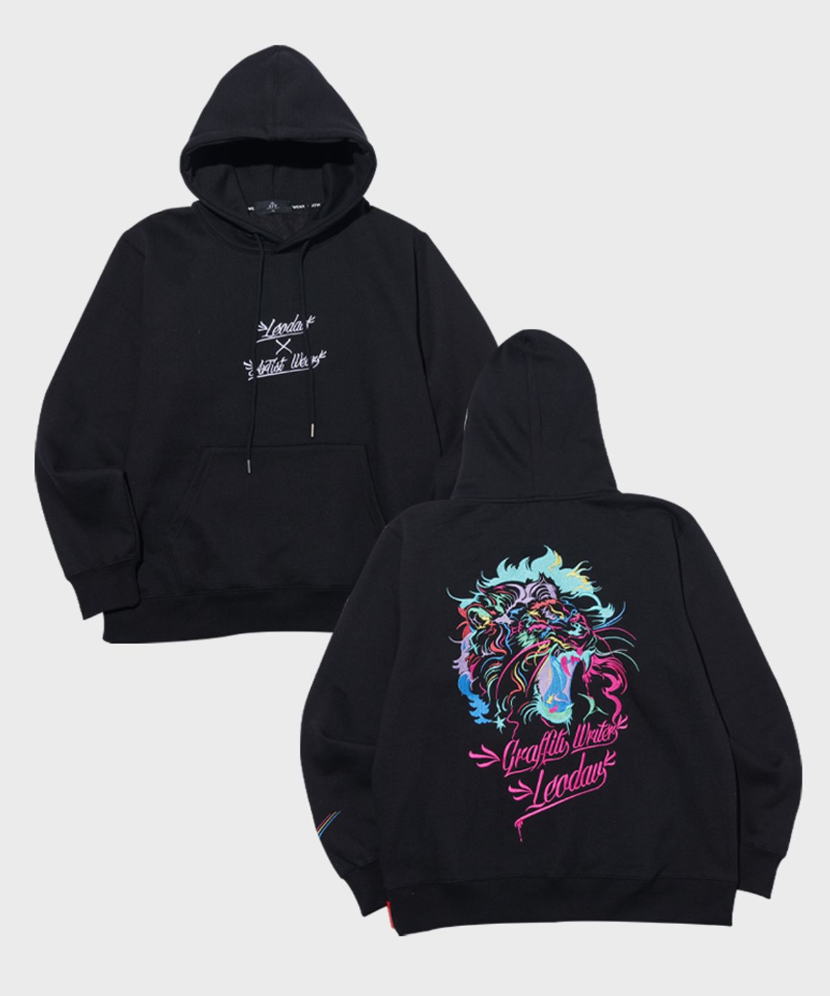 아티스트웨어(ARTISTWEAR) [ATW X  레오다브] 라이언 자수 오버핏 후드티