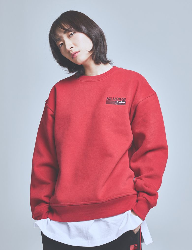 등 날개 자수 맨투맨