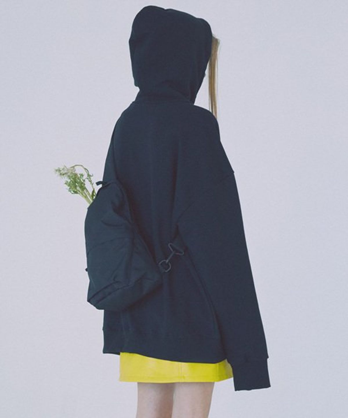 우조(WOOZO) 18 SS 15 유니섹스 스웻 후드 집업 (black)