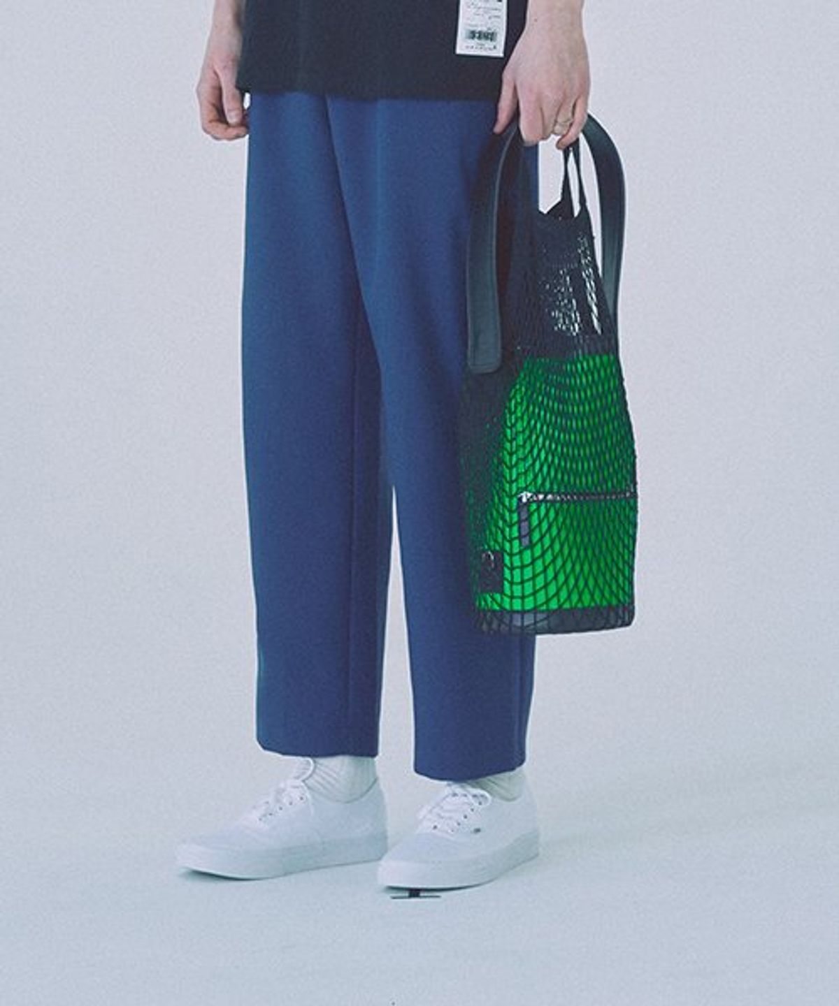 우조(WOOZO) 18 SS 25 와이드 밴딩 팬츠 (mint blue)