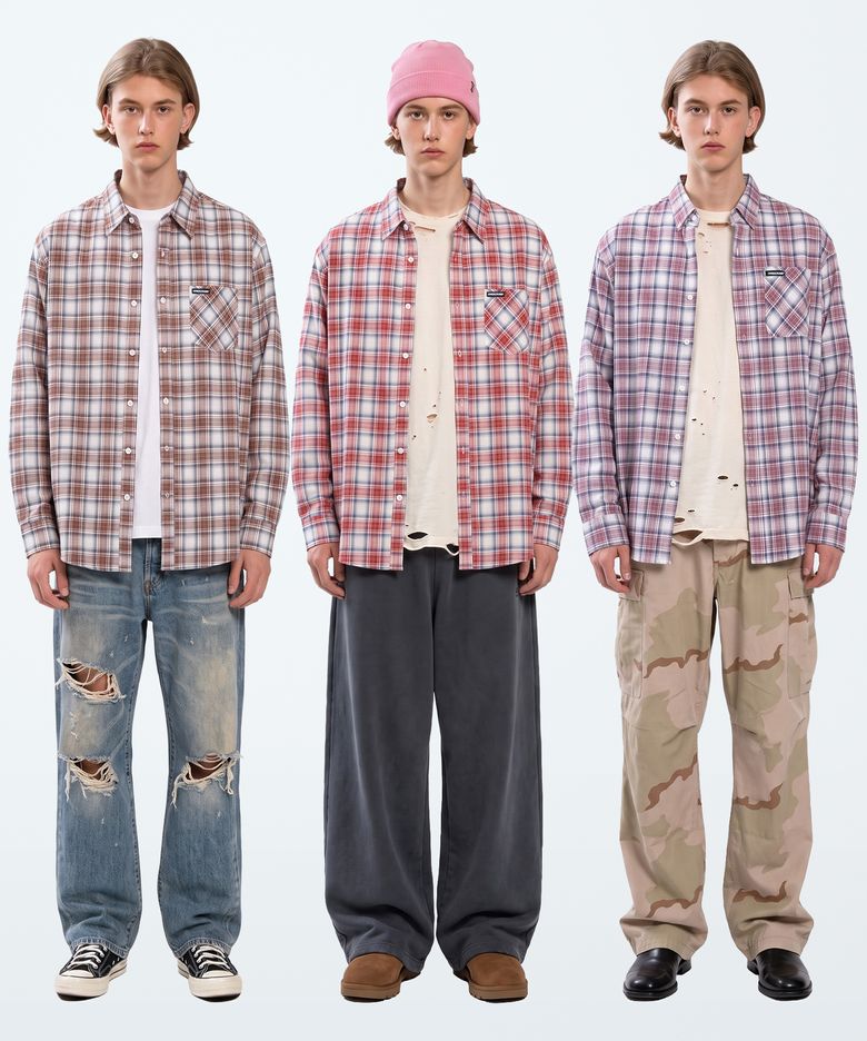 [세미오버] PALAITE CHECK SHIRTS (3 COLOR)
