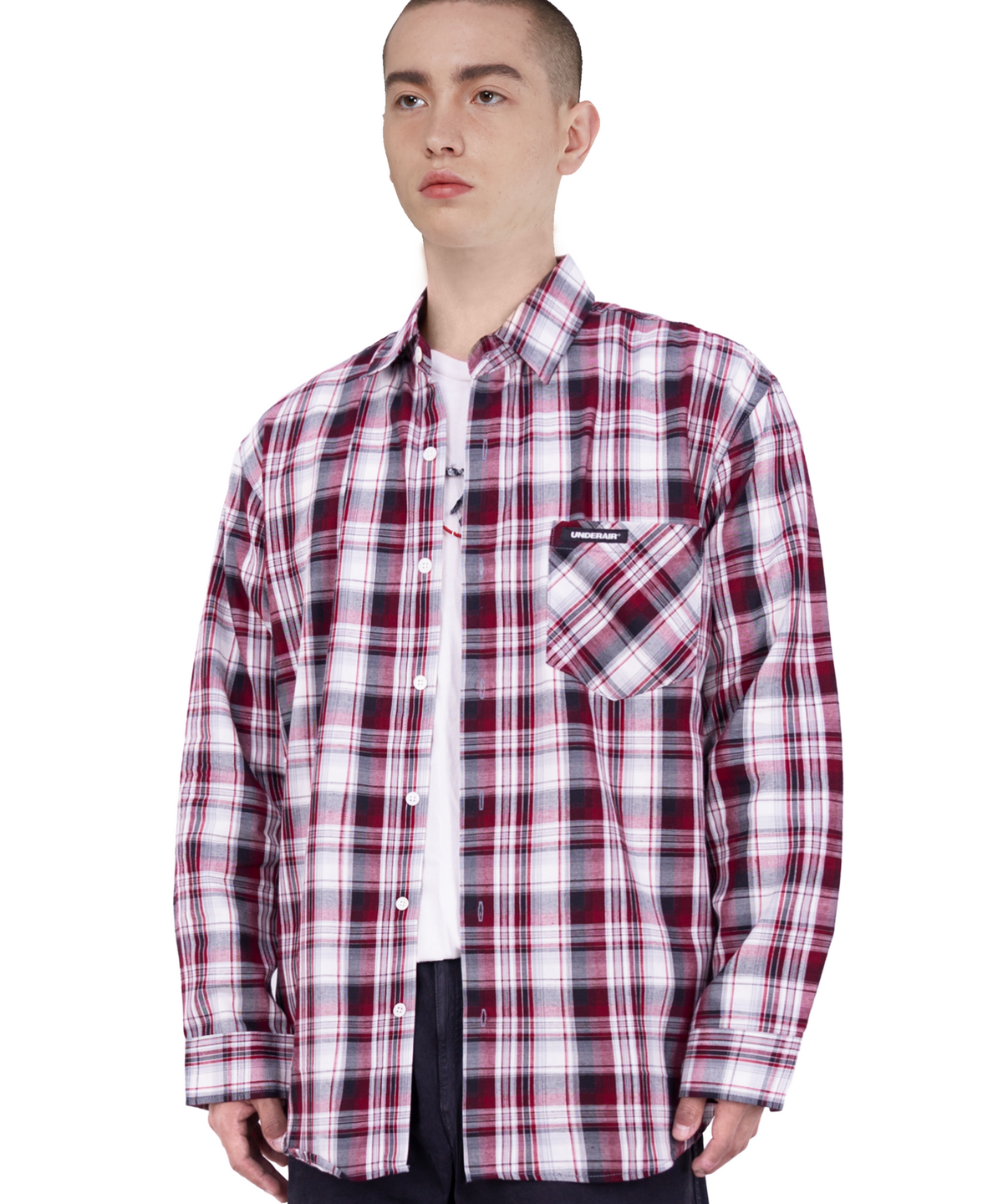 언더에어(UNDERAIR) TRANQUIL CHECK SHIRTS - RED