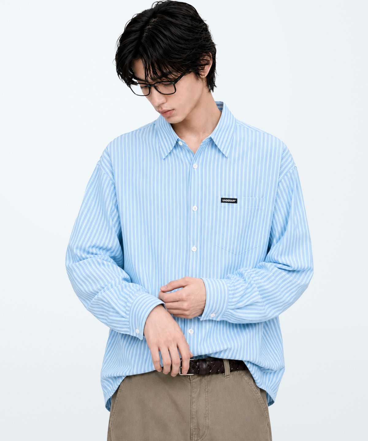 언더에어(UNDERAIR) [오버사이즈] Lover Man Stripe Shirts (3 COLOR)