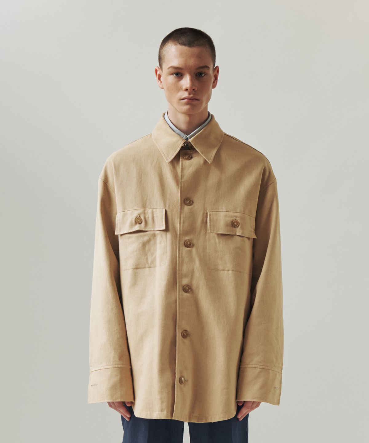 트립르센스(TRIP LE SENS) CUFFS OVER SHIRTS JACKET_BEIGE